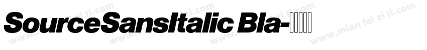 SourceSansItalic Bla字体转换